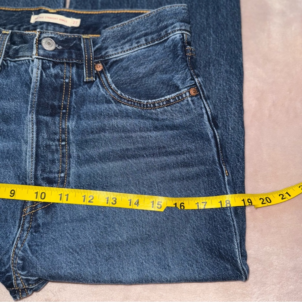 Levi’s ribcage straight ankle fray Jean 27/L25/1/2 - Picture 10 of 13